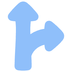 Navigation Arrow Fork Right Icon from Plump Flat Set