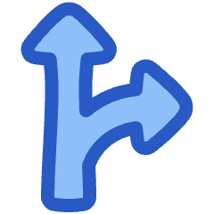 Navigation Arrow Fork Right Icon from Plump Duo Set