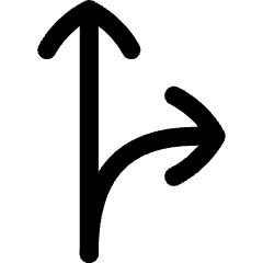 Navigation Arrow Fork Right Icon from Flex Line Set