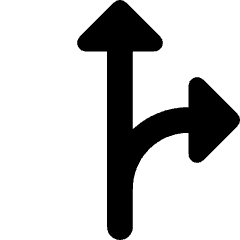 Navigation Arrow Fork Right Icon from Core Solid Set