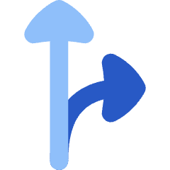 Navigation Arrow Fork Right Icon from Flex Flat Set