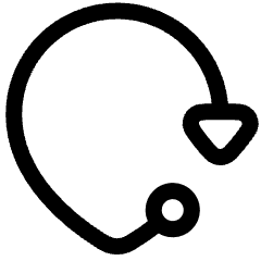 Navigation Arrow Mode Of Travel Icon from Plump Line Set
