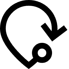 Navigation Arrow Mode Of Travel Icon from Sharp Line Set