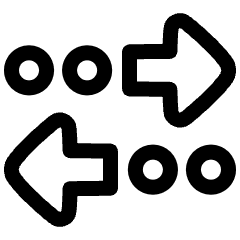 Navigation Arrow Multiple Stop Icon from Plump Line Set