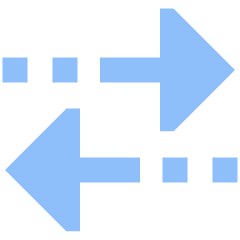 Navigation Arrow Multiple Stop Icon from Sharp Flat Set