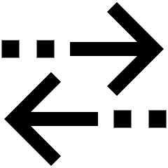 Navigation Arrow Multiple Stop Icon from Sharp Line Set