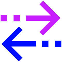 Navigation Arrow Multiple Stop Icon from Sharp Neon Set