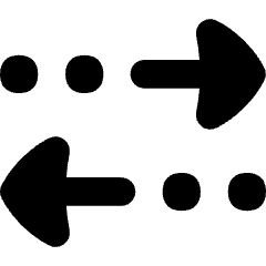 Navigation Arrow Multiple Stop Icon from Flex Solid Set