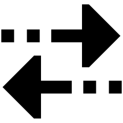 Navigation Arrow Multiple Stop Icon from Sharp Solid Set