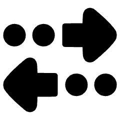 Navigation Arrow Multiple Stop Icon from Plump Solid Set