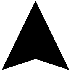 Navigation Arrow North Icon from Sharp Solid Set