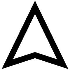 Navigation Arrow North Icon from Sharp Line Set