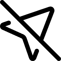 Navigation Arrow Off Icon from Core Line Set