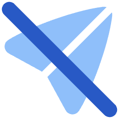 Navigation Arrow Off Icon from Plump Flat Set