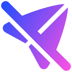 Navigation Arrow Off Icon from Plump Gradient Set
