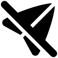 Navigation Arrow Off Icon from Plump Solid Set