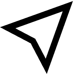 Navigation Arrow On Icon from Sharp Line Set