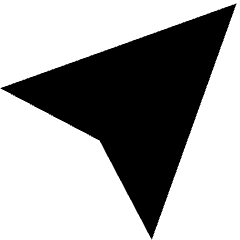 Navigation Arrow On Icon from Sharp Solid Set