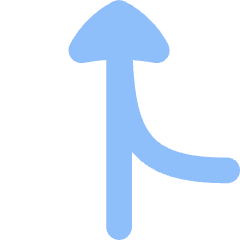 Navigation Arrow Ramp Left Icon from Flex Flat Set