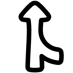 Navigation Arrow Ramp Left Icon from Plump Line Set