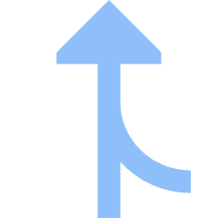 Navigation Arrow Ramp Left Icon from Sharp Flat Set