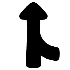 Navigation Arrow Ramp Left Icon from Plump Solid Set