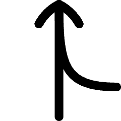 Navigation Arrow Ramp Left Icon from Flex Line Set