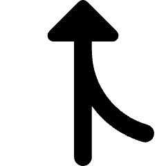 Navigation Arrow Ramp Left Icon from Core Solid Set