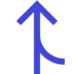 Navigation Arrow Ramp Left Icon from Sharp Duo Set