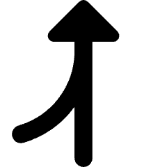 Navigation Arrow Ramp Right Icon from Core Solid Set