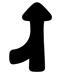Navigation Arrow Ramp Right Icon from Plump Solid Set