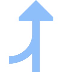 Navigation Arrow Ramp Right Icon from Sharp Flat Set