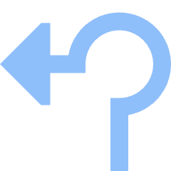 Navigation Arrow Roundabout Left Icon from Sharp Flat Set