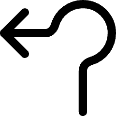 Navigation Arrow Roundabout Left Icon from Core Line Set