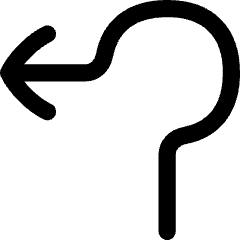 Navigation Arrow Roundabout Left Icon from Flex Line Set