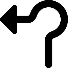 Navigation Arrow Roundabout Left Icon from Core Solid Set