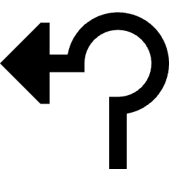 Navigation Arrow Roundabout Left Icon from Sharp Solid Set