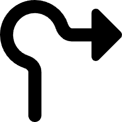 Navigation Arrow Roundabout Right Icon from Core Solid Set