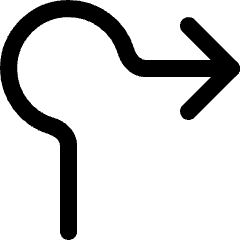 Navigation Arrow Roundabout Right Icon from Core Line Set