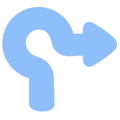 Navigation Arrow Roundabout Right Icon from Plump Flat Set