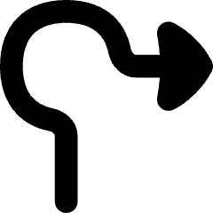 Navigation Arrow Roundabout Right Icon from Flex Solid Set
