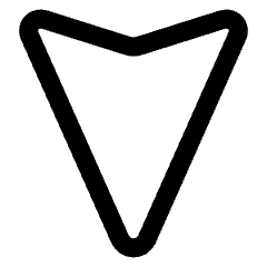 Navigation Arrow South Icon from Core Line Set