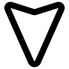 Navigation Arrow South Icon from Core Remix Set