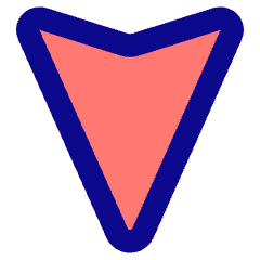 Navigation Arrow South Icon from Core Pop Set