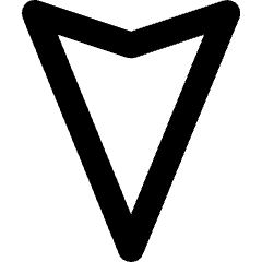 Navigation Arrow South Icon from Micro Line Set