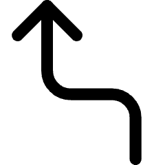 Navigation Arrow Turn Sharp Left Icon from Core Line Set