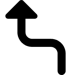 Navigation Arrow Turn Sharp Left Icon from Core Solid Set