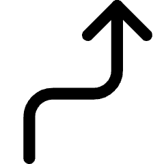 Navigation Arrow Turn Sharp Right Icon from Core Line Set