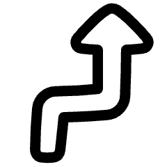 Navigation Arrow Turn Sharp Right Icon from Plump Line Set