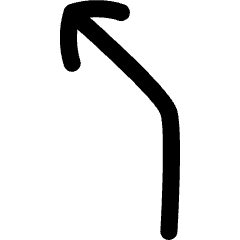 Navigation Arrow Turn Slight Left Icon from Flex Line Set